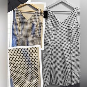 Tommy Hilfiger Black and White Patterned Midi Dress